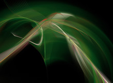 Abstract Swirling Green Fractal