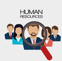 Wall Mural - human resources recruit search design isolated vector illustration eps 10