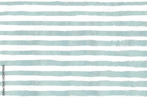 Fotografie, Obraz Watercolor light blue stripe grunge pattern.