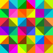 Multicolored Seamless Mosaic Pattern. Vector Illustration.