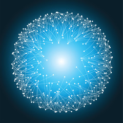 Wall Mural - futuristic data network illustration