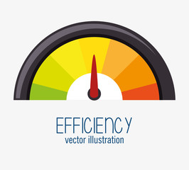 Sticker - icon efficient management design isolated vector illustration eps 10