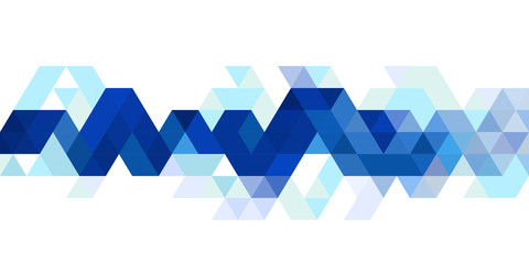 Poster - abstract blue triangle modern strip template for business or technology presentation, vector illustr