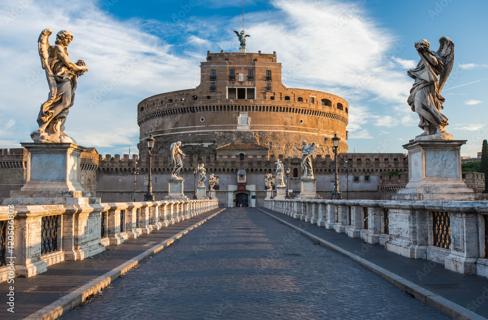 Castel Sant'Angelo, Rome, Italy - obrazy, fototapety, plakaty 
