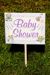 Wall Mural - Baby Shower Yard Sign