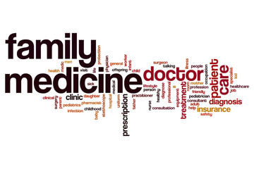 Sticker - Family medicine word cloud