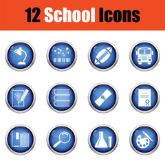 Poster - School icon set.