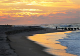 Fototapeta Morze - Sunrise in Ocean Beach, Fire Island, NY