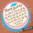 gradient free vector cake decorator icing font with birthday cake 