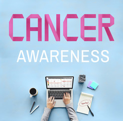 Wall Mural - cancer awarness female issue illness concept