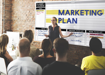 Canvas Print - Marketing Plan Strategy Branding Advertising Commercial Concept