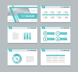 Wall Mural - page presentation layout design template with info graphic element