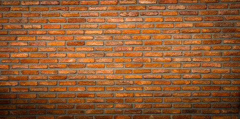 Poster - Red bricks on the old wall , texture Background