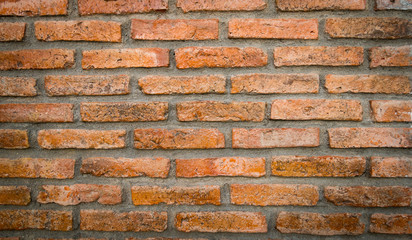 Poster - Red bricks on the old wall , texture Background