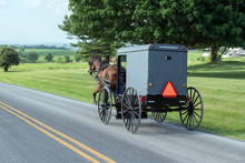 Wagon Buggy In Lancaster Pennsylvania Amish Country