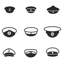 Captain Hat Vector Icons