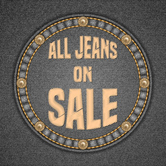 denim round patch
