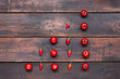 © master1305 - The cherry tomatoes, peppers, chilli on wooden table