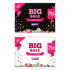 Canvas Print - multipurpose colorful banner design in dark and white background