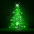 Vector circuit board Christmas tree