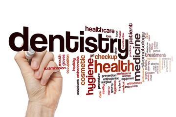 Wall Mural - Dentistry word cloud