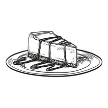 Vector Illustration Of Cheesecake