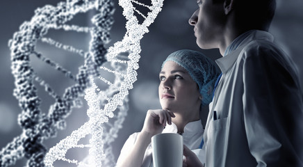 Wall Mural - innovative technologies in science and medicine . mixed media