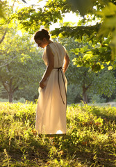 Greek girl in the ancient dress