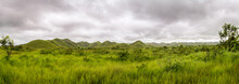 Panorama Of African Hills In Congo, Mountain Of The Moon.
