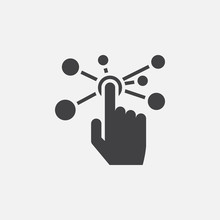 Interactive Interface Solid Icon, Vector Illustration, Pictogram Isolated On White