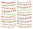Vector christmas festive garlands