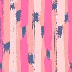Poster - hand drawn brush strokes seamless pattern
