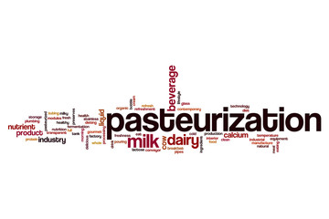 Sticker - Pasteurization word cloud