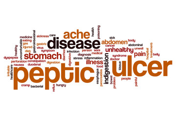 Poster - Peptic ulcer word cloud