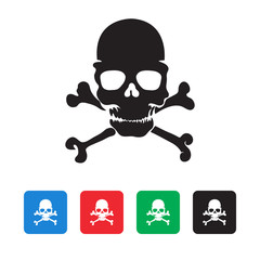 Sticker - skull - danger icon