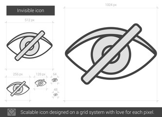 Canvas Print - Invisible line icon.