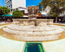 Venetian Morosini Fountain In The Lions Square, Heraklion, Crete