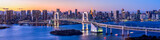 Fototapeta  - Rainbow Bridge Panorama in Tokyo, Japan