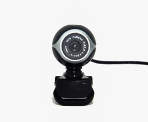 web camera isolated on white background (selective focus)