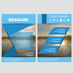 Wall Mural - Annual report brochure flyer design template leaflet cover prese