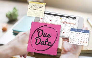 Wall Mural - due date appointment day event important concept