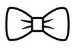 Bow tie or bowtie fashion accessory line art icon for apps and websites