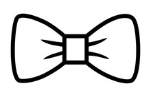 Bow Tie Or Bowtie Fashion Accessory Line Art Icon For Apps And Websites