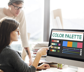 Sticker - Color Palette Creative Designer Concept