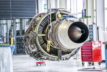 Big Airplane Engine During Maintenance