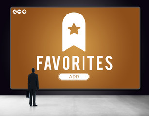 Wall Mural - favorites bookmark content web online management concept