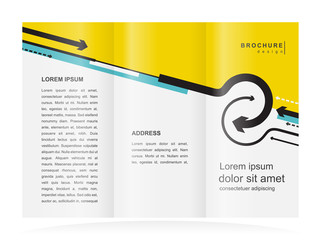 Wall Mural - brochure design template arrows lines circles