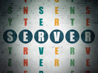 Web development concept: Server in Crossword Puzzle