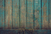 Grunge Background With Wooden Planks In Blue Colors