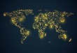 © sky_max - Abstrackt bright glowing map on dark blue background
